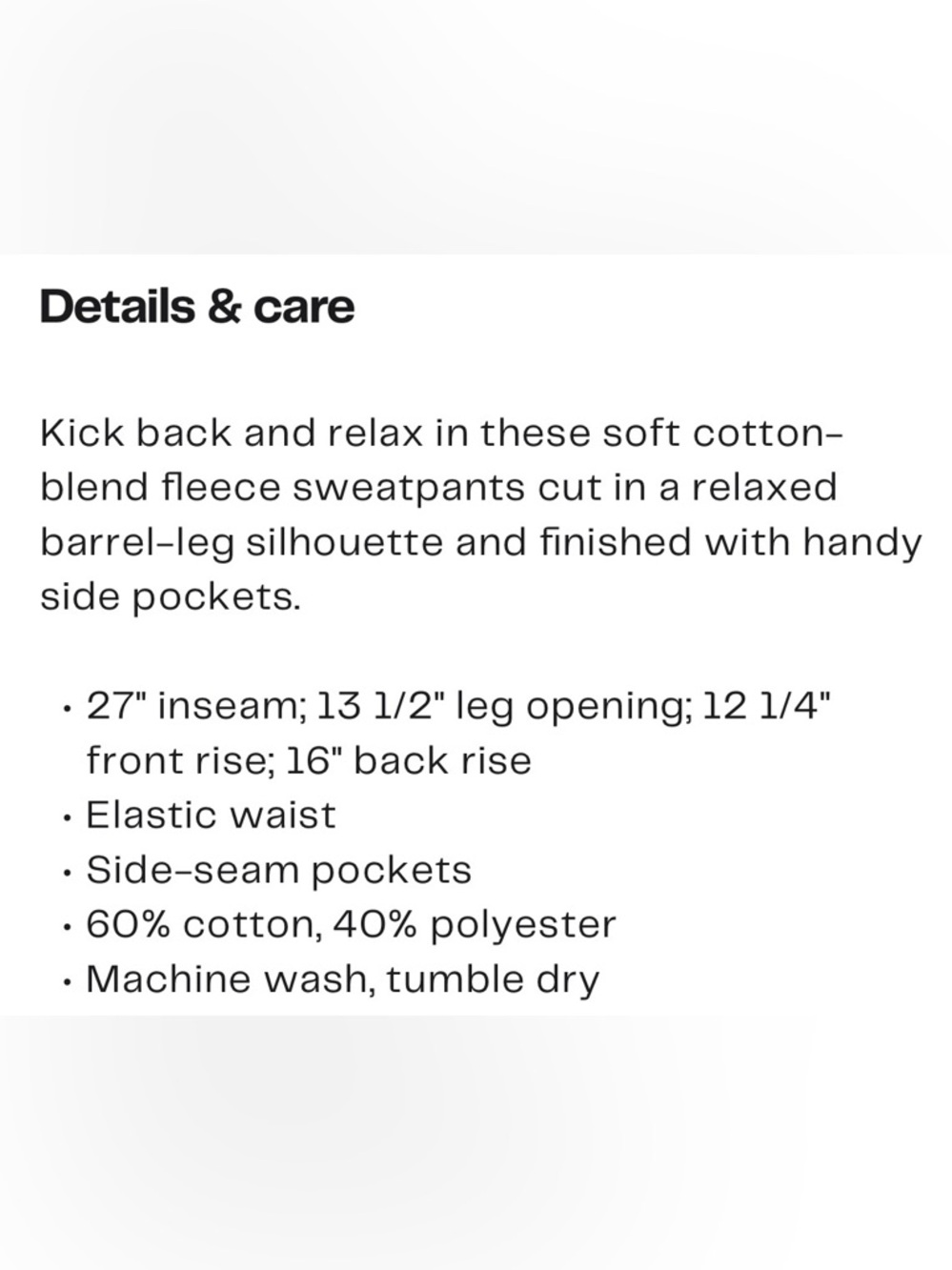 MAKE AN OFFER WILDFOX Cotton-Blend Barrel Ankle Sweatpants - Picture 8 of 8